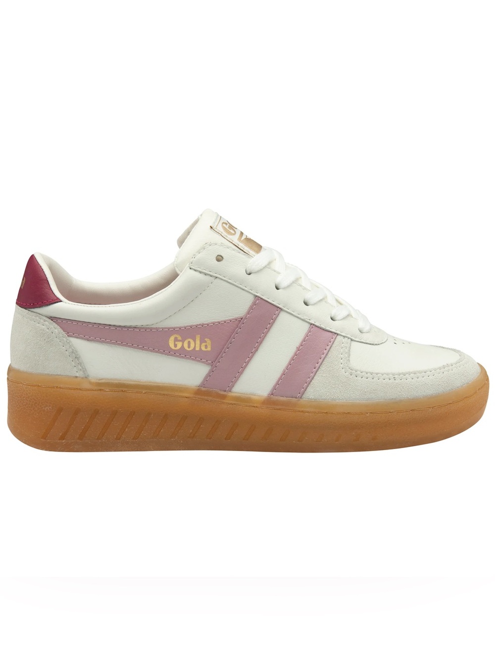 Gola - Grandslam Elite Sneakers in White/Candy/Cerise/Gum- Size 7.5